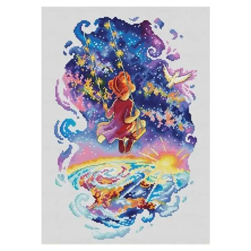 Girl on a swing patterns Counted Cross Stitch 11CT 14CT 18CT DIY Chinese Cross Stitch Kits Embroidery Needlework Sets
Girl on a swing patterns Counted Cross Stitch 11CT 14CT 18CT DIY Chinese Cross Stitch Kits Embroidery Needlework Sets