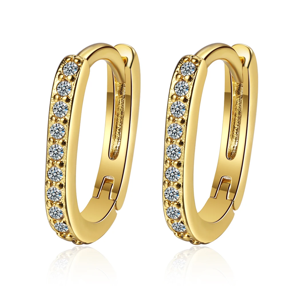 New 925 Sterling Silver Earrings Geometric Simple 18K Gold Earrings Inlaid Crystal Zircon Woman Charm Jewelry Gift
New 925 Sterling Silver Earrings Geometric Simple 18K Gold Earrings Inlaid Crystal Zircon Woman Charm Jewelry Gift