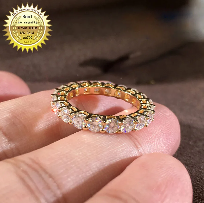 100% 18K Gold Moissanite Diamond Ring D color VVS With national certificate 031
100% 18K Gold Moissanite Diamond Ring D color VVS With national certificate 031