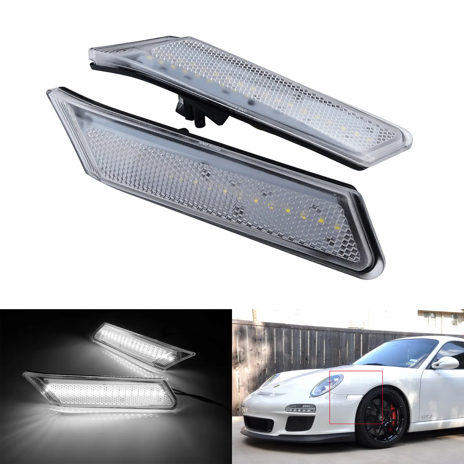 ANGRONG 2x White LED Indicator Side Marker Turn Signal Lights For Porsche 911 987 Cayman
ANGRONG 2x White LED Indicator Side Marker Turn Signal Lights For Porsche 911 987 Cayman