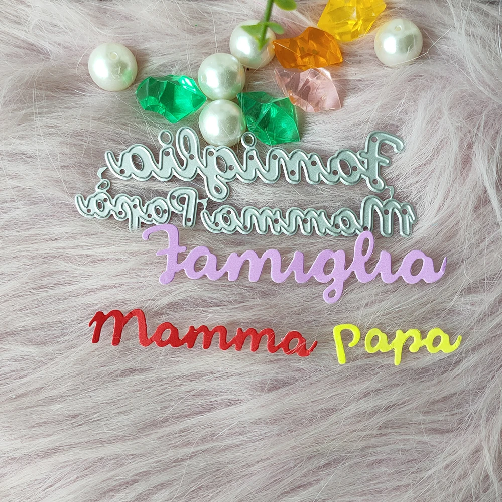 New Family mom and Dad words metal cutting die mould scrapbook decoration embossed photo album decoration card making DIY
New Family mom and Dad words metal cutting die mould scrapbook decoration embossed photo album decoration card making DIY