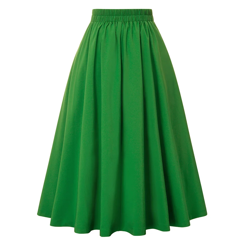 Women High Waist Elastic Skirt A Line Pleated Swing Retro Skirts Female Spring Summer Vintage Skirt 2020
Women High Waist Elastic Skirt A Line Pleated Swing Retro Skirts Female Spring Summer Vintage Skirt 2020
