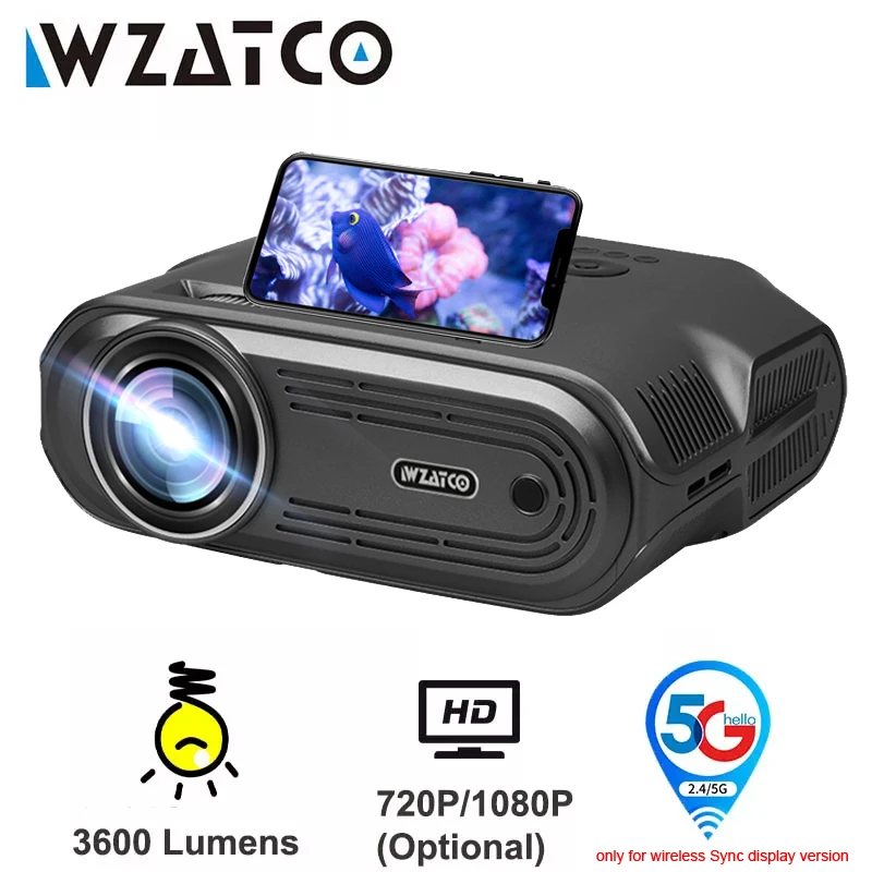 WZATCO New E81 5G Wifi Sync Display Mini LED Projector Android Portable Proyector Home Theater Smart Phone Beamer 1080P Optional
WZATCO New E81 5G Wifi Sync Display Mini LED Projector Android Portable Proyector Home Theater Smart Phone Beamer 1080P Optional