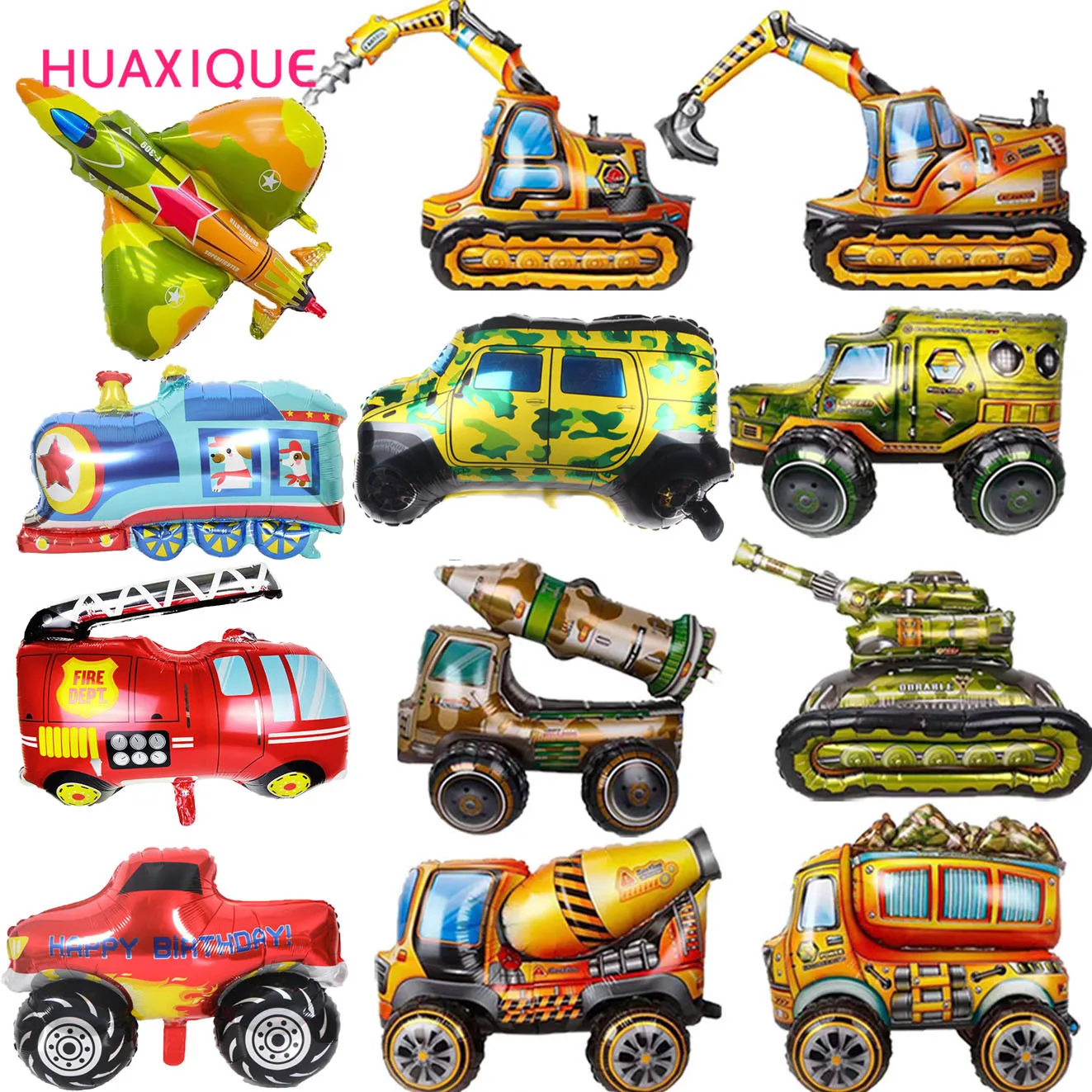 Cartoon Car Balloon Fire Truck Train Airplane Excavator Vehicle Aluminum Film Balloon Birthday Party Decorations Children's Gift
Cartoon Car Balloon Fire Truck Train Airplane Excavator Vehicle Aluminum Film Balloon Birthday Party Decorations Children's Gift