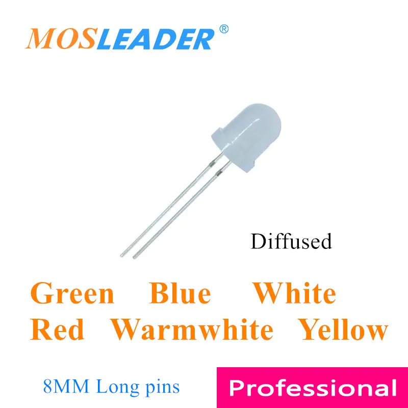 Mosleader 8 мм светодиодный, 500 шт., зеленый, синий, красный, белый, желтый, F8, рассеянные длинные шпильки, DIP СВЕТОДИОДНЫЙ, круглый верх
Mosleader 8 мм светодиодный, 500 шт., зеленый, синий, красный, белый, желтый, F8, рассеянные длинные шпильки, DIP СВЕТОДИОДНЫЙ, круглый верх