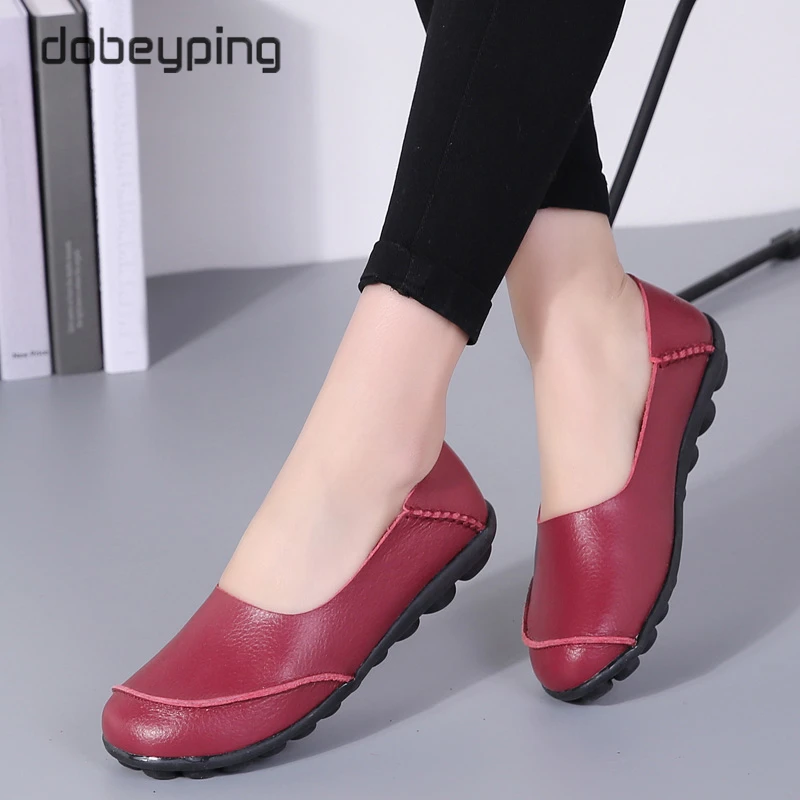 dobeyping 2021 New Casual Women Shoes Soft Genuine Leather Woman Flats Solid Female Loafers Slip-On Mother Shoe Plus Size 35-44
dobeyping 2021 New Casual Women Shoes Soft Genuine Leather Woman Flats Solid Female Loafers Slip-On Mother Shoe Plus Size 35-44