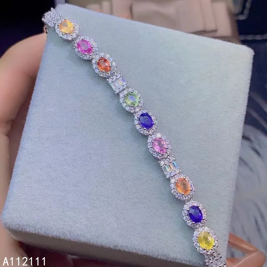 Fine Jewelry 925 Sterling Silver Inset With Natural Gemstone Women's Popular Noble Lovely Color Sapphire Hand Bracelet Support D
Fine Jewelry 925 Sterling Silver Inset With Natural Gemstone Women's Popular Noble Lovely Color Sapphire Hand Bracelet Support D