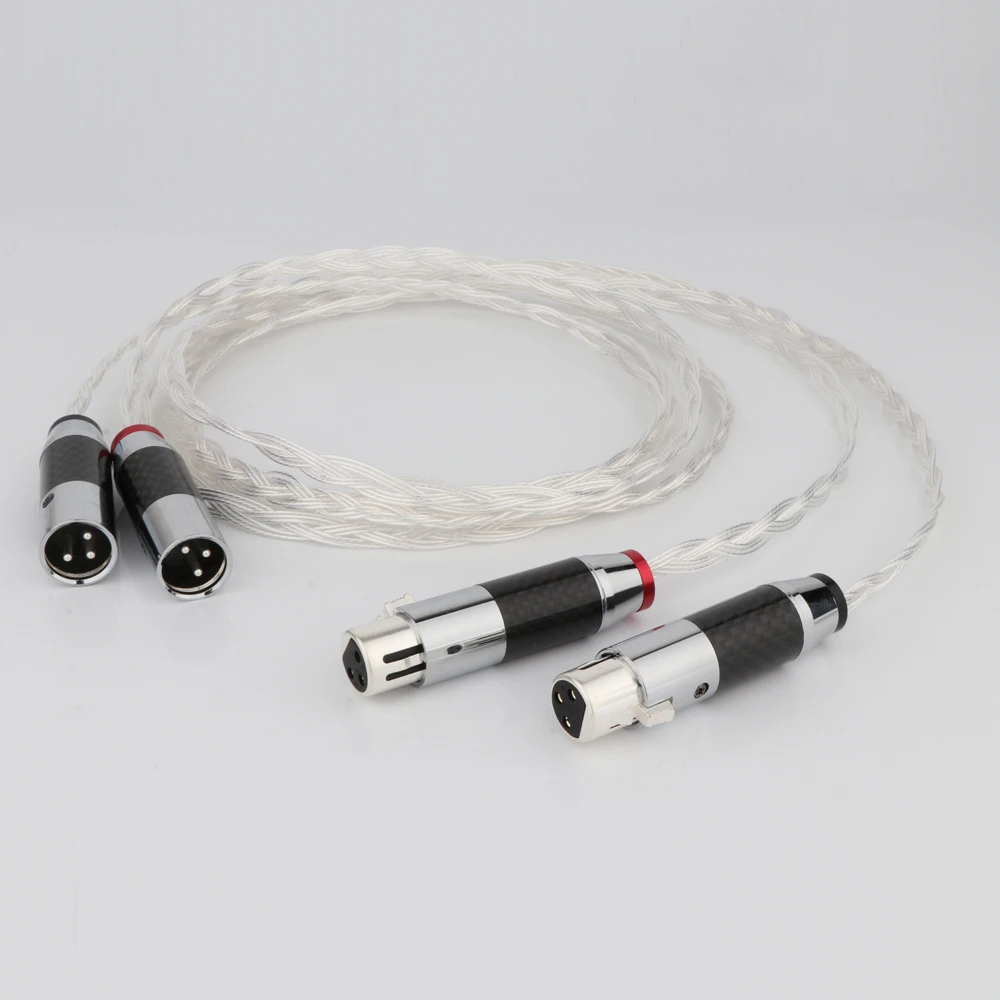 Pair 5N OCC Silver Plated Audio XLR Interconnect Cable With Carbon Fiber XLR Connector Plug
Pair 5N OCC Silver Plated Audio XLR Interconnect Cable With Carbon Fiber XLR Connector Plug