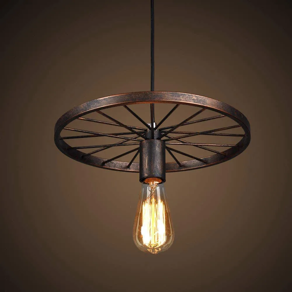 Vintage Industrial Pendant Lamp Retro Loft Iron Wheel Hanging Lights Chandelier Kitchen Dining Living Room Restaurant Bar Cafe
Vintage Industrial Pendant Lamp Retro Loft Iron Wheel Hanging Lights Chandelier Kitchen Dining Living Room Restaurant Bar Cafe