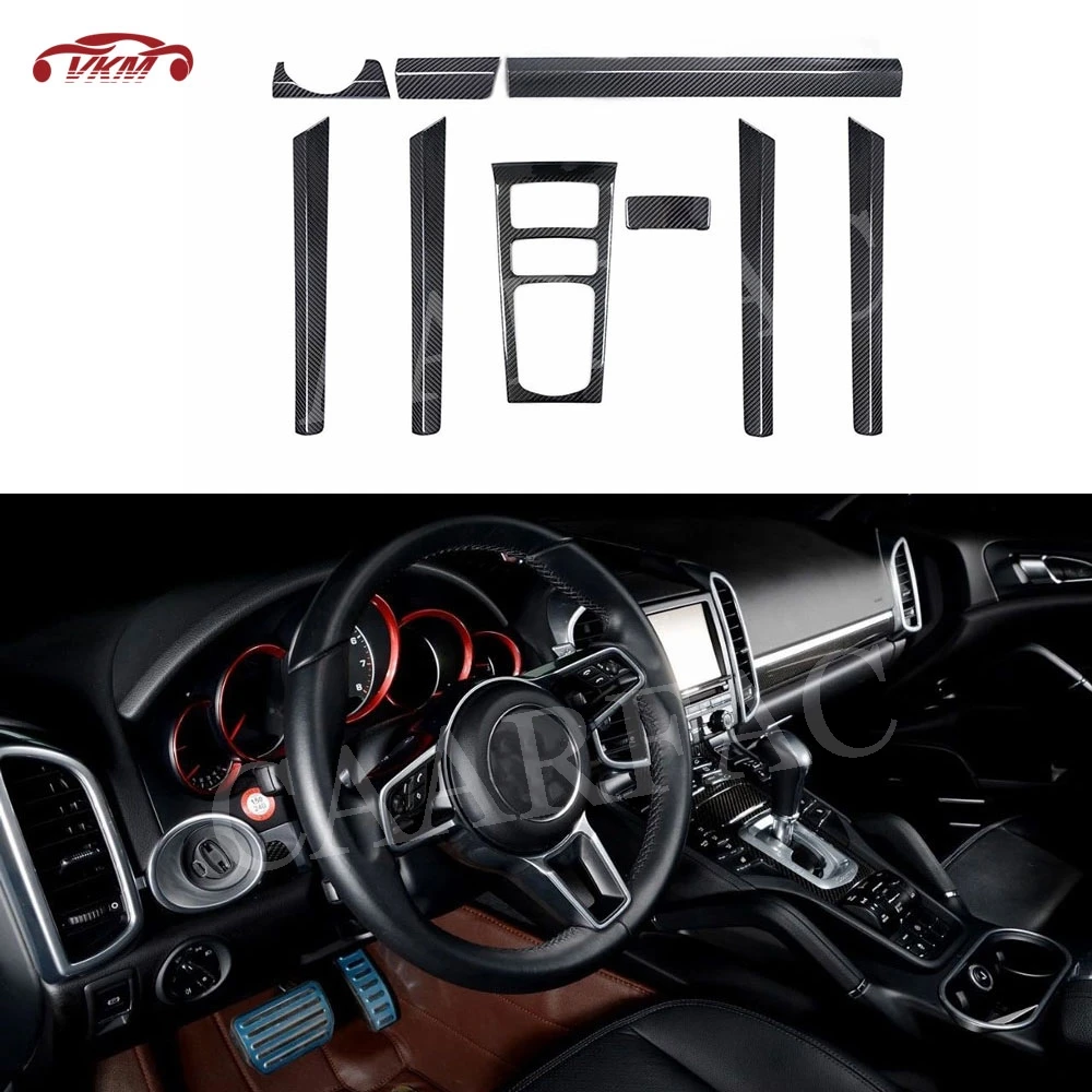 Dry Carbon Fiber Car Central Console Gear Panel Cover Dashboard Door Trim Strips Fit for Porsche Cayenne 2011- 2020
Dry Carbon Fiber Car Central Console Gear Panel Cover Dashboard Door Trim Strips Fit for Porsche Cayenne 2011- 2020