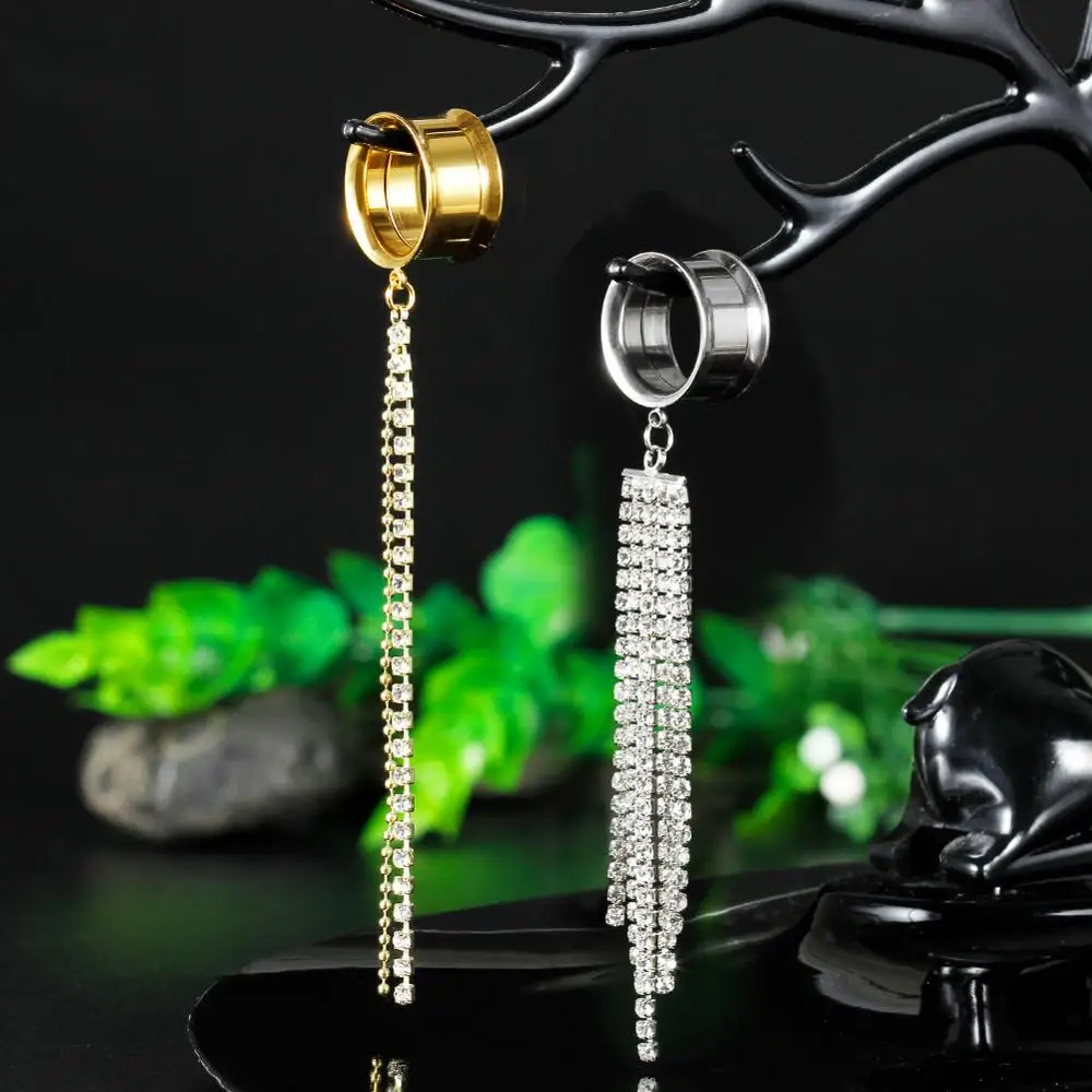 KUBOOZ Fashion Stainless Steel Bohemia Tassels Earrings Ear Tunnels Plugs Gagues 2PCS
KUBOOZ Fashion Stainless Steel Bohemia Tassels Earrings Ear Tunnels Plugs Gagues 2PCS