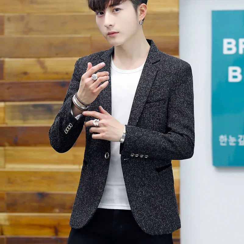 Мужской Блейзер на осень и зиму, модный мужской костюм для отдыха, пиджак для свадьбы, выпускного, певицы жениха, приталенный Блейзер для клуба и сцены, мужской блейзер
Мужской Блейзер на осень и зиму, модный мужской костюм для отдыха, пиджак для свадьбы, выпускного, певицы жениха, приталенный Блейзер для клуба и сцены, мужской блейзер