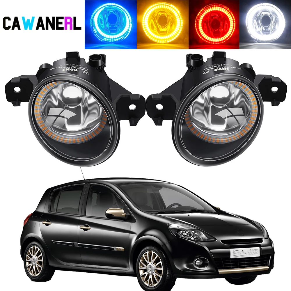 2 X Car Front Bumper Fog Light Assembly Angel Eye DRL Daytime Lamp Halo Ring Lampshade + Bulb For Renault Clio 3/III 2005-2014
2 X Car Front Bumper Fog Light Assembly Angel Eye DRL Daytime Lamp Halo Ring Lampshade + Bulb For Renault Clio 3/III 2005-2014