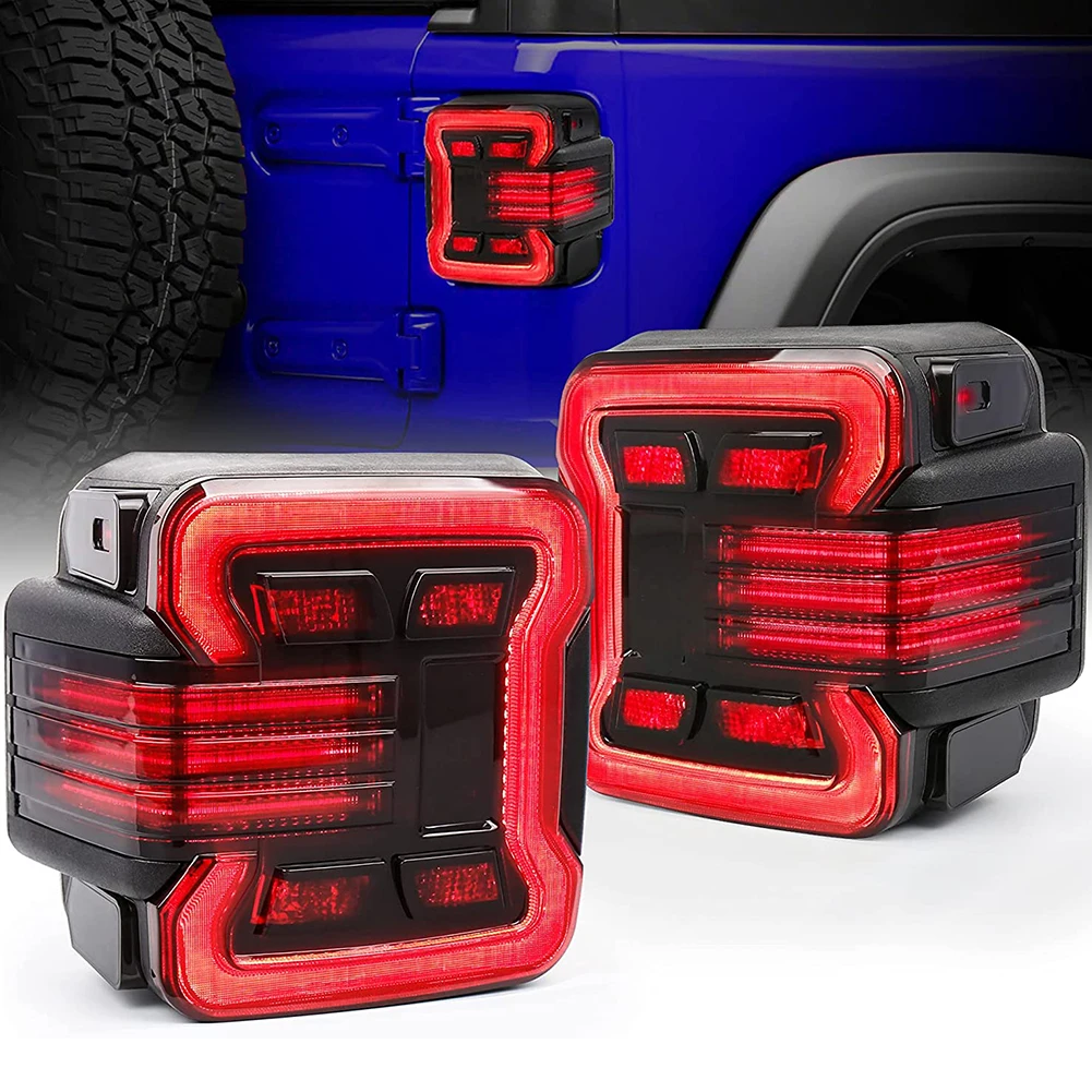 EU or US Version Smoke Lens Tail Lights Running Brake Reverse Turn Signal Side Marker Lights for -Jeep Wrangler JL JLU 2018-2021
EU or US Version Smoke Lens Tail Lights Running Brake Reverse Turn Signal Side Marker Lights for -Jeep Wrangler JL JLU 2018-2021