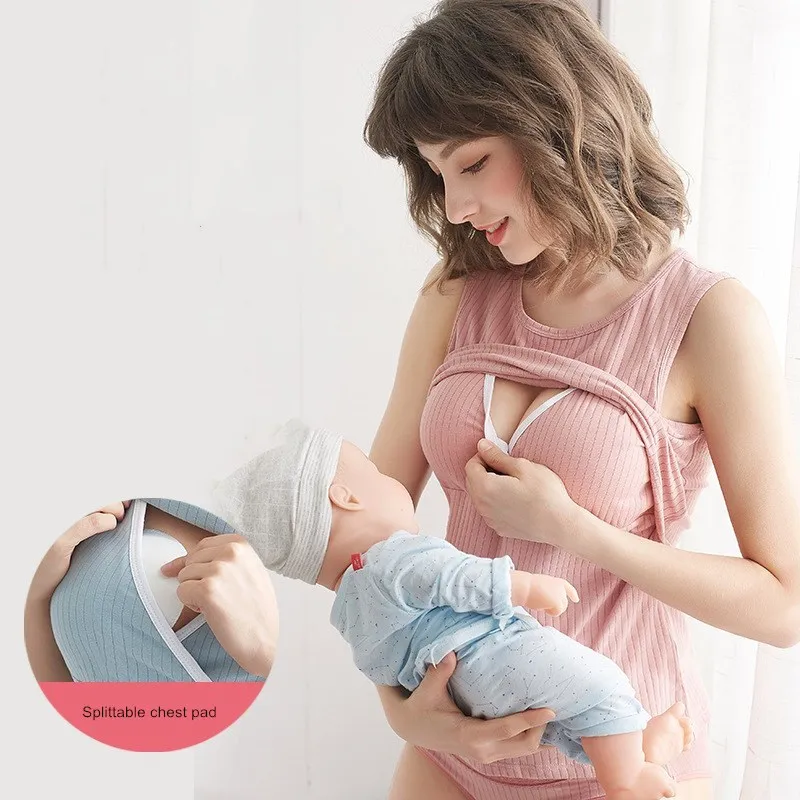Maternity Sling Nursing Vest Cotton Pregnancy Underwear Seamless No Rims Breastfeeding Clothes Postpartum Thin Base Shirt
Maternity Sling Nursing Vest Cotton Pregnancy Underwear Seamless No Rims Breastfeeding Clothes Postpartum Thin Base Shirt