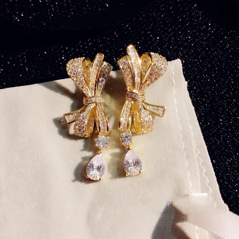 Drop Earrings For Women Solid 925 Needles Bowknot Pendientes Sweet Party Earring Fine Jewelry Accessories Drop Shipping
Drop Earrings For Women Solid 925 Needles Bowknot Pendientes Sweet Party Earring Fine Jewelry Accessories Drop Shipping