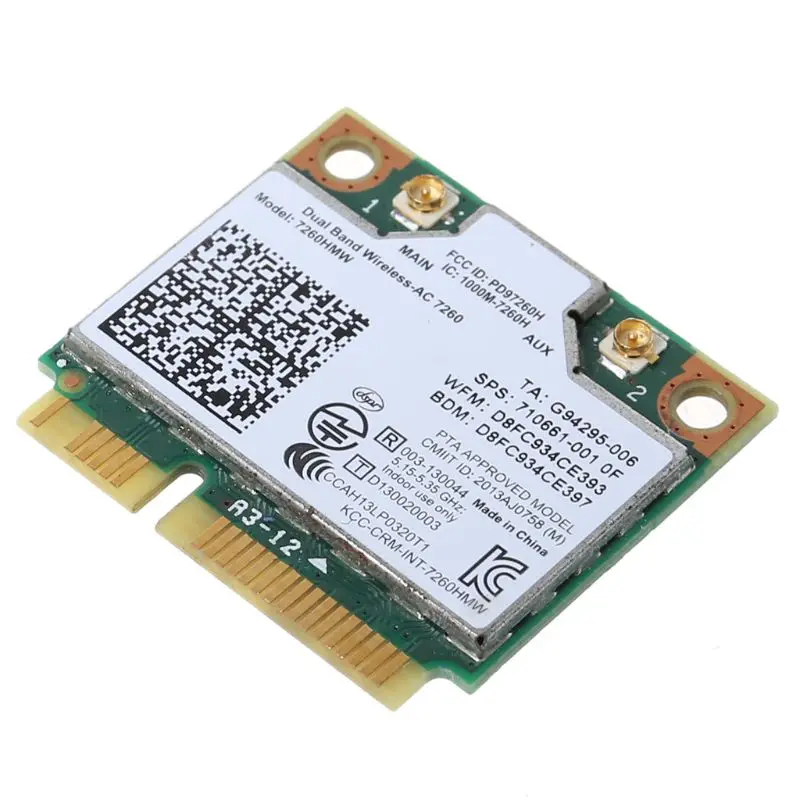 Двухдиапазонная беспроводная сетевая карта N 7260 7260HMW AN Half Mini Pci-e Wifi WLAN для Intel
Двухдиапазонная беспроводная сетевая карта N 7260 7260HMW AN Half Mini Pci-e Wifi WLAN для Intel