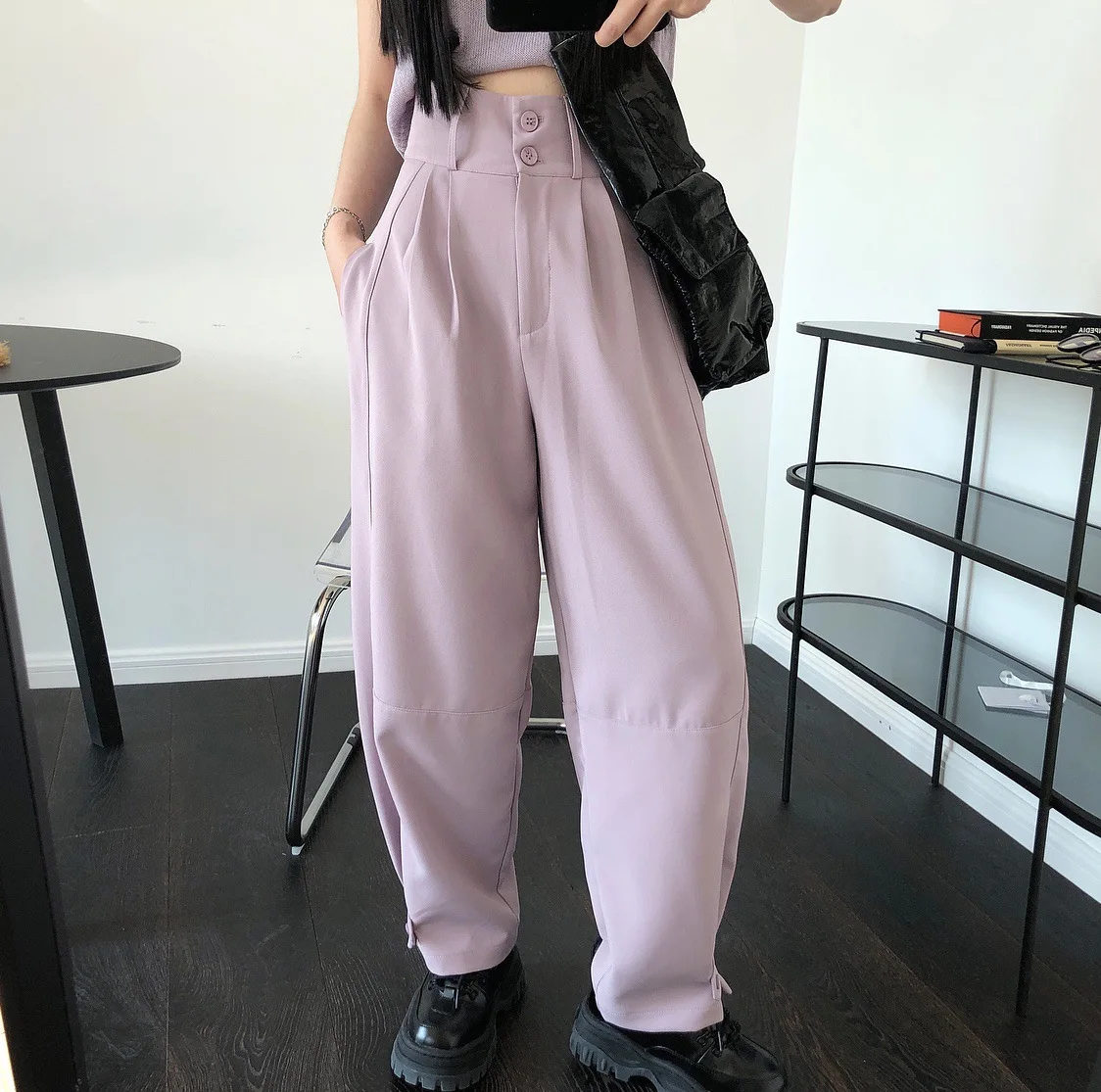 2020 Summer Women Long Pants High Waist Casual Trousers Women Loose Button Cargo Pants Pantalon Femme Streetwear High Quality
2020 Summer Women Long Pants High Waist Casual Trousers Women Loose Button Cargo Pants Pantalon Femme Streetwear High Quality