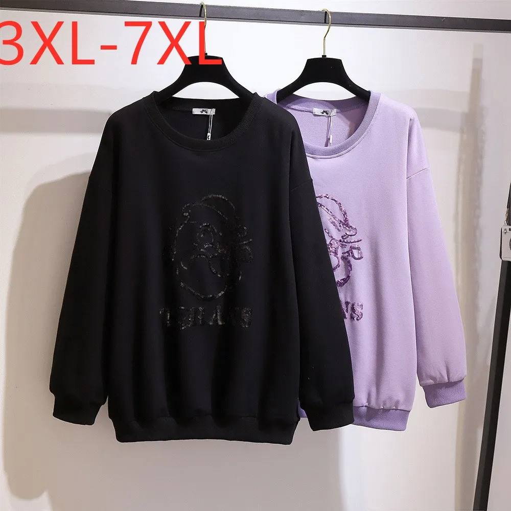 New Autumn Winter Plus Size Women Clothing Sports Tops Large Long Sleeve Loose Black Cotton Sweatshirt Coat 3XL 4XL 5XL 6XL 7XL
New Autumn Winter Plus Size Women Clothing Sports Tops Large Long Sleeve Loose Black Cotton Sweatshirt Coat 3XL 4XL 5XL 6XL 7XL