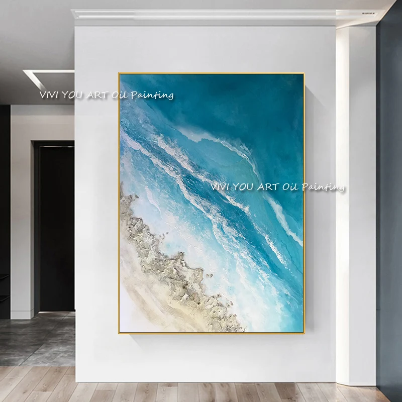 100% Handmade Sea Waves Canvas Painting Modern Ocean Seascape Artwork Pictures Thick Oil Wall Art Decoration For home room walls
100% Handmade Sea Waves Canvas Painting Modern Ocean Seascape Artwork Pictures Thick Oil Wall Art Decoration For home room walls