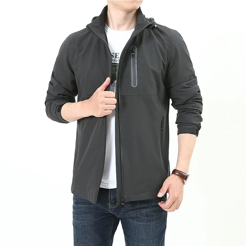 Jackets Men Windproof Warm Solid Color Lightweight Hooded Zipper Fashion Coat Outdoor Sportswear Men Autumn Long Sleeve Jerseys
Jackets Men Windproof Warm Solid Color Lightweight Hooded Zipper Fashion Coat Outdoor Sportswear Men Autumn Long Sleeve Jerseys