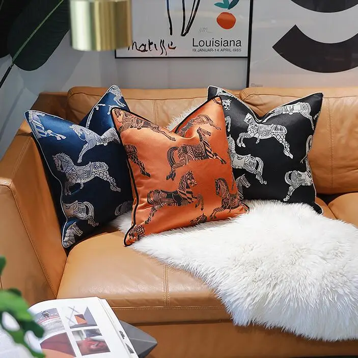 Luxury Europe Style Dark Orange Horse Print Cushion Covers Soft Silk 45x45cm Pillow Cases Home Decorative for Sofa Pillow Cases
Luxury Europe Style Dark Orange Horse Print Cushion Covers Soft Silk 45x45cm Pillow Cases Home Decorative for Sofa Pillow Cases