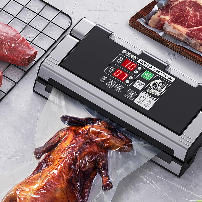 Vacuum Packaging Machine 40CM Sealing Machine Food Storage Vacuum Sealing Machine Double Pump Double Nozzle Small Commercial
Vacuum Packaging Machine 40CM Sealing Machine Food Storage Vacuum Sealing Machine Double Pump Double Nozzle Small Commercial
