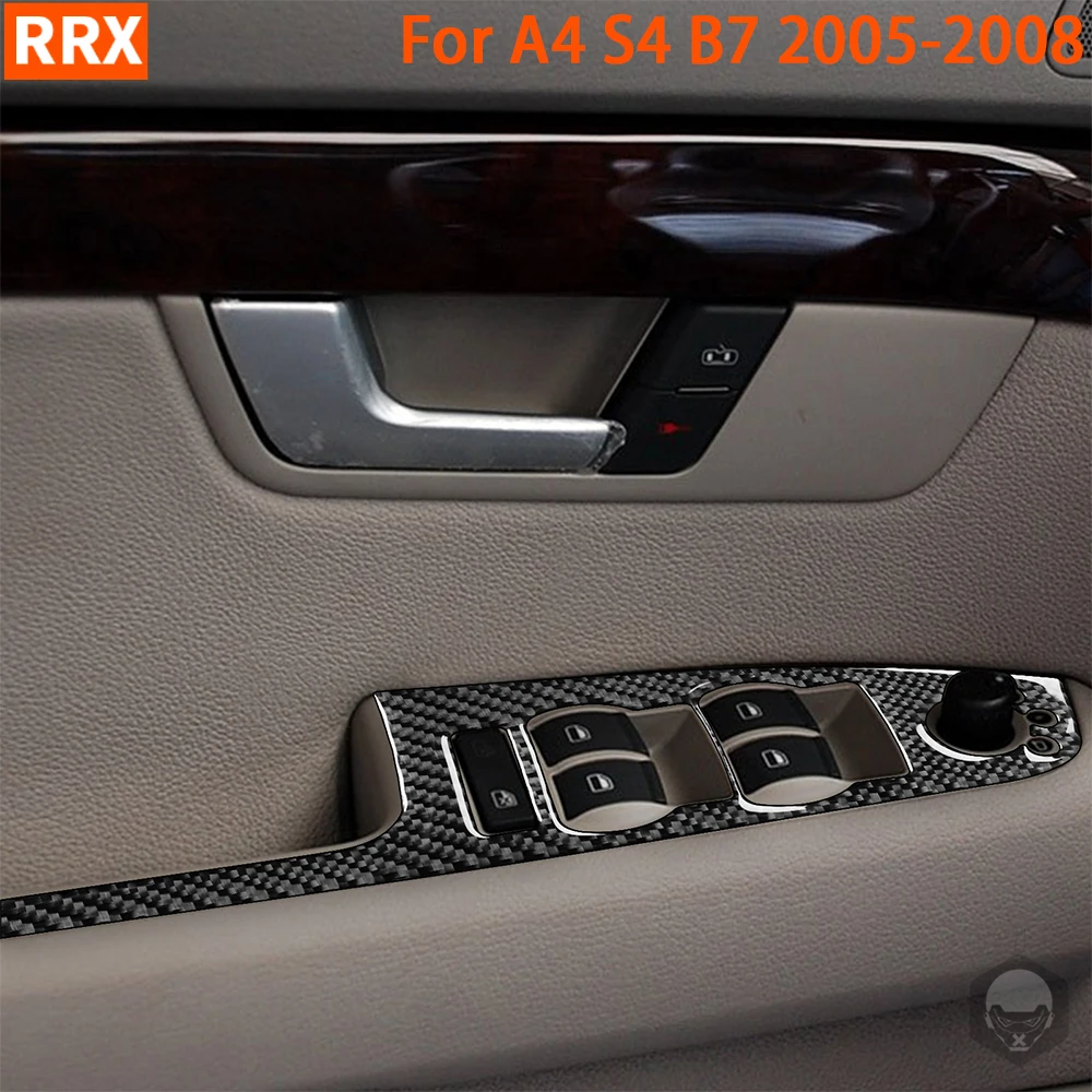 For Audi A4 S4 B7 2005-2008 Real Carbon Fiber Sticker Window Lift Control Button Panel Cover Car inside decorative Accessories
For Audi A4 S4 B7 2005-2008 Real Carbon Fiber Sticker Window Lift Control Button Panel Cover Car inside decorative Accessories