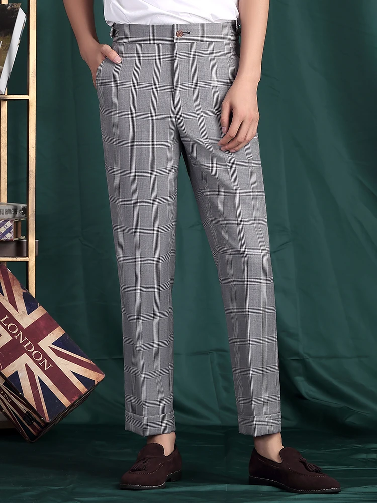 50% Wool Gray Plaid Mens Suits Cropped Pants Leisure Slim Style Fashion 2021 New Autumn For Business Man Daily Wear Plus Size
50% Wool Gray Plaid Mens Suits Cropped Pants Leisure Slim Style Fashion 2021 New Autumn For Business Man Daily Wear Plus Size