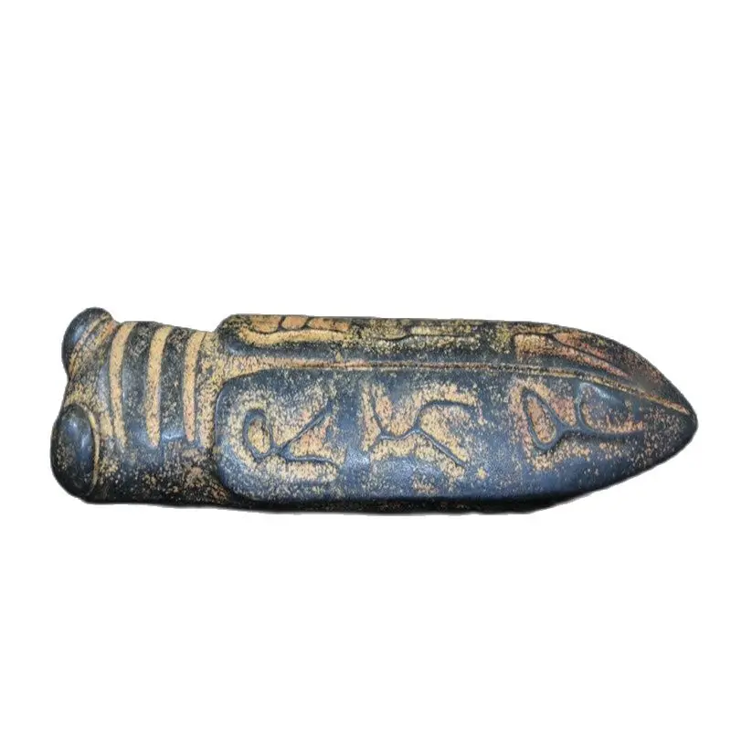 Chinese archaize Hongshan Culture meteorite iron carving sword Chan, a blockbuster, enlightenment Chan
Chinese archaize Hongshan Culture meteorite iron carving sword Chan, a blockbuster, enlightenment Chan