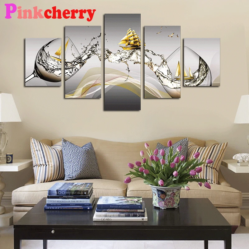 5 piece Wine Glass Golden Ship Diamond Painting Full square Drill diamond mosaic Cross Stitch picture Of Rhinestones Embroidery
5 piece Wine Glass Golden Ship Diamond Painting Full square Drill diamond mosaic Cross Stitch picture Of Rhinestones Embroidery