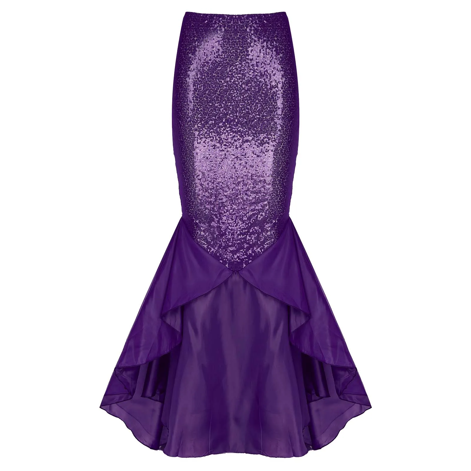 Women Ladies Sequined Mermaid Tail Maxi Skirt Cosplay Party Princess Costume Dancewear Halloween Cosplay Long Skirts Fancy Dress
Women Ladies Sequined Mermaid Tail Maxi Skirt Cosplay Party Princess Costume Dancewear Halloween Cosplay Long Skirts Fancy Dress