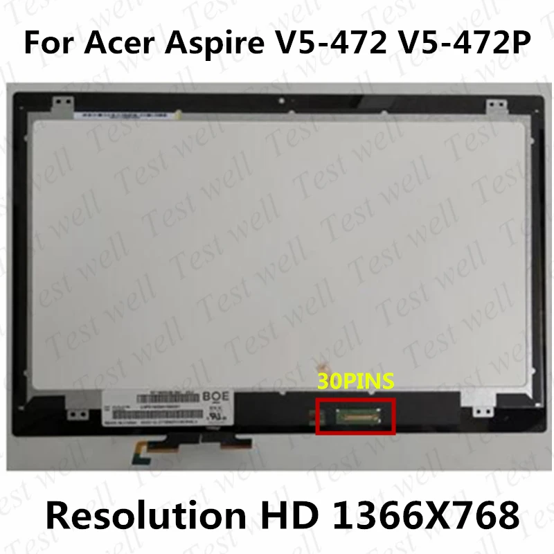 Оригинальный 14-дюймовый ЖК-дисплей для Acer Aspire V5-472 V5-472P V5-472G, ЖК-дисплей с сенсорным экраном в сборе, модуль 1366*768
Оригинальный 14-дюймовый ЖК-дисплей для Acer Aspire V5-472 V5-472P V5-472G, ЖК-дисплей с сенсорным экраном в сборе, модуль 1366*768