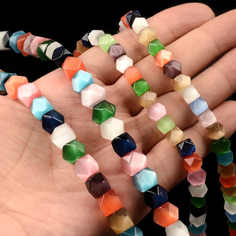 6x6mm 8x8mm Natural Mix Colors Faceted Cat Eye Beads Loose Beads For Jewelry Making Moon Stone DIY Bracelet Necklace
6x6mm 8x8mm Natural Mix Colors Faceted Cat Eye Beads Loose Beads For Jewelry Making Moon Stone DIY Bracelet Necklace
