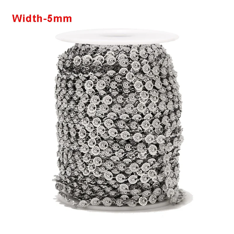 Top Quality 5mm Width Stainless Steel Round Flower Charm Chain Handmade Link Chains For DIY Necklaces Bracelets Jewelry Making
Top Quality 5mm Width Stainless Steel Round Flower Charm Chain Handmade Link Chains For DIY Necklaces Bracelets Jewelry Making