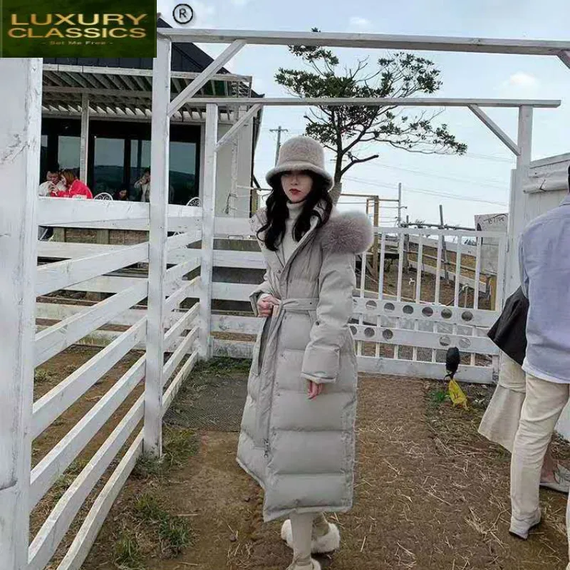 Winter Down Jacket Women's Coat Female Jackets for Women 2021 White Duck Down Real Fox Big Fur Collar Coat Ropa Mujer LXR292
Winter Down Jacket Women's Coat Female Jackets for Women 2021 White Duck Down Real Fox Big Fur Collar Coat Ropa Mujer LXR292