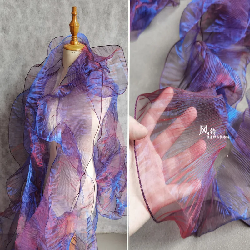 1 Yard Wave Pleated Lace Trim Fabric Transparent Purple Organza DIY Decor Ribbon Collar Skirts Dress Sewing Designer Accessories
1 Yard Wave Pleated Lace Trim Fabric Transparent Purple Organza DIY Decor Ribbon Collar Skirts Dress Sewing Designer Accessories