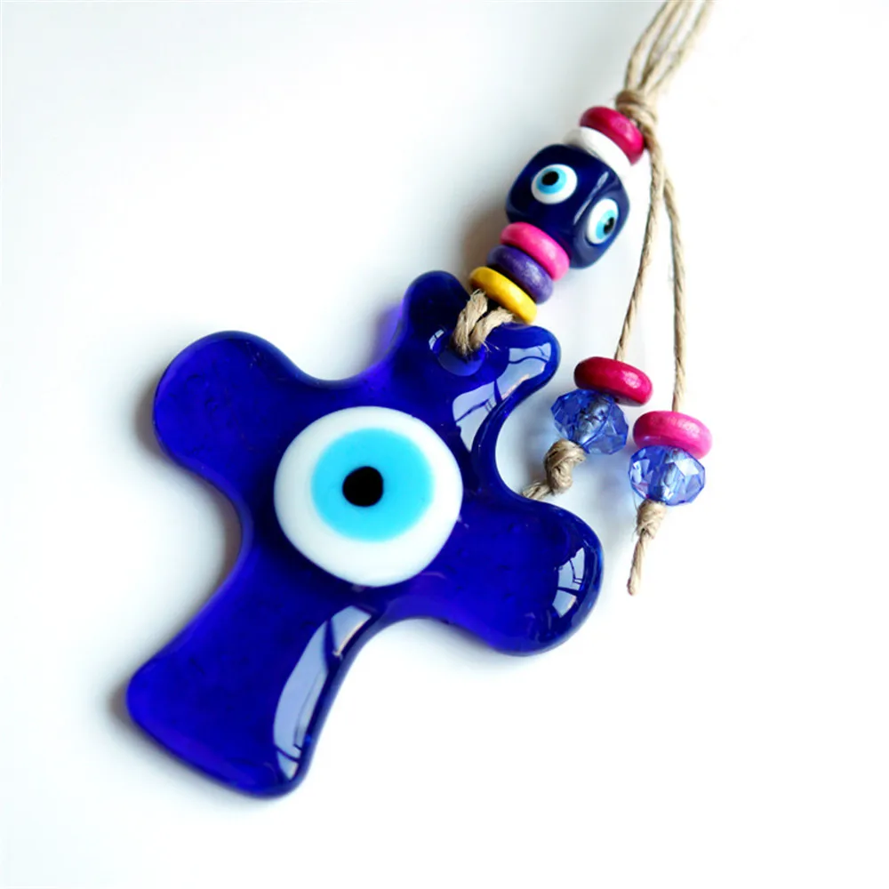 Turkey Blue Eye Jewelry, Cross Glass Pendant, Evil Eyes, Handmade Hemp Rope, Colorful Beads, Wall Hanging, Home Decorations, 1Pc
Turkey Blue Eye Jewelry, Cross Glass Pendant, Evil Eyes, Handmade Hemp Rope, Colorful Beads, Wall Hanging, Home Decorations, 1Pc