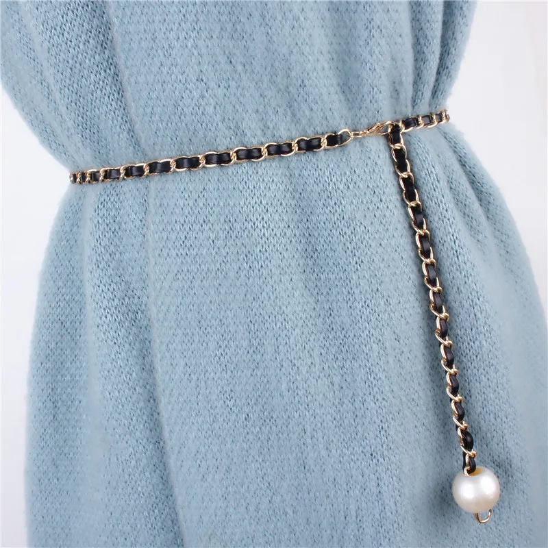 Korean Adjustable Punk Metal Chain Belts For Women Black Waistband Pants Chain For Dress Leather Pu Pearl Female
Korean Adjustable Punk Metal Chain Belts For Women Black Waistband Pants Chain For Dress Leather Pu Pearl Female