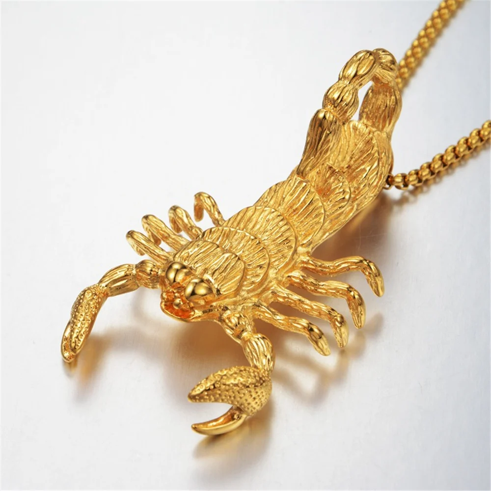 Punk Scorpio Scorpion Pendant Necklaces Male Gold Color Stainless Steel Statement Animal Necklace For Men Jewelry Gift
Punk Scorpio Scorpion Pendant Necklaces Male Gold Color Stainless Steel Statement Animal Necklace For Men Jewelry Gift
