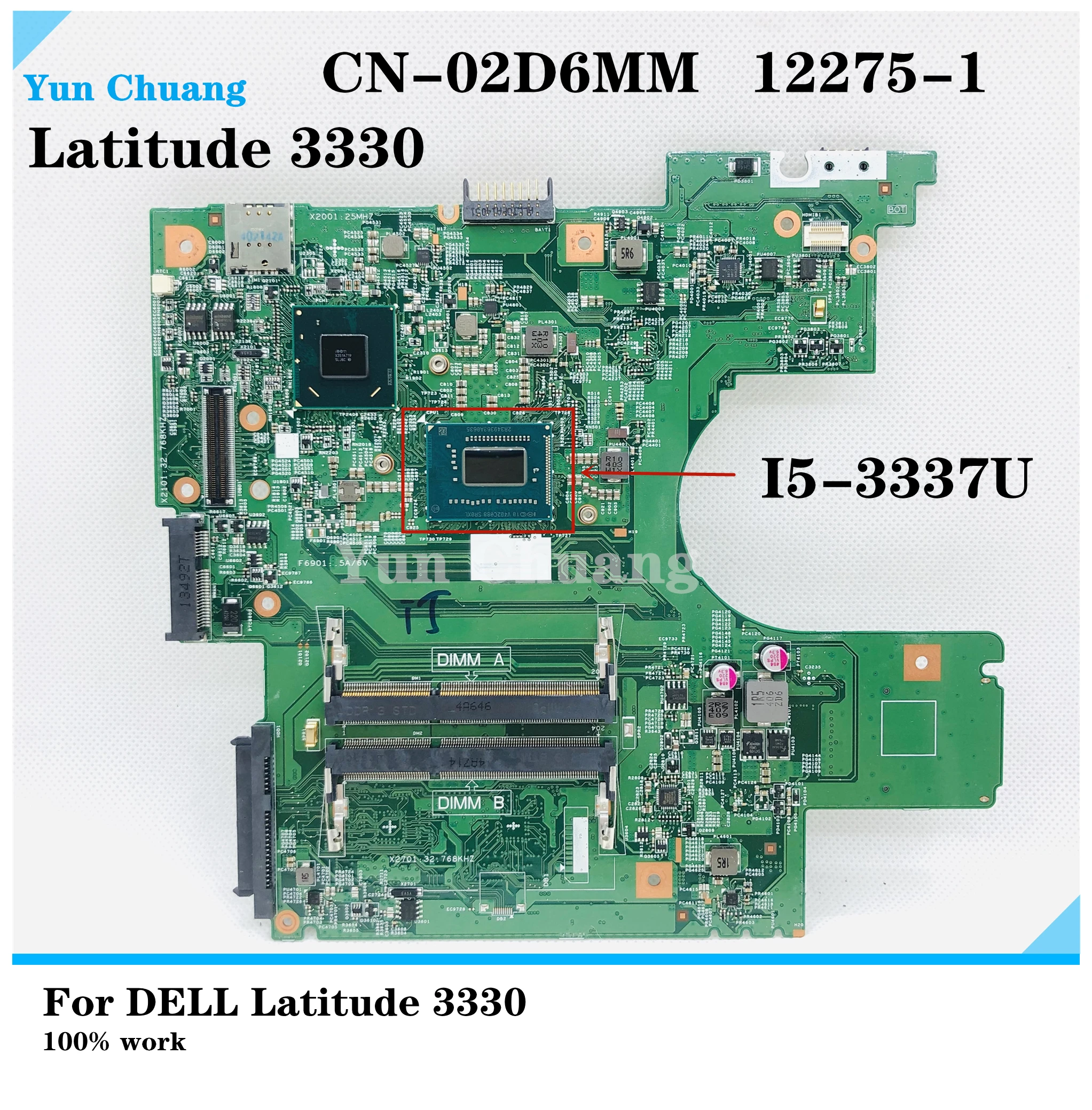 EOENKK For DELL Latitude 3330 Laptop Motherboard I5-3337U CPU CN-0FC2X0 CN-02D6MM 0FC2X0 02D6MM FC2X0 2D6MM tested 100% work
EOENKK For DELL Latitude 3330 Laptop Motherboard I5-3337U CPU CN-0FC2X0 CN-02D6MM 0FC2X0 02D6MM FC2X0 2D6MM tested 100% work