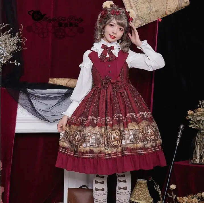 Gothic sweet lolita dress vintage tailored collar cute bowknot printing high waist victorian dress kawaii girl gothic lolita jsk
Gothic sweet lolita dress vintage tailored collar cute bowknot printing high waist victorian dress kawaii girl gothic lolita jsk