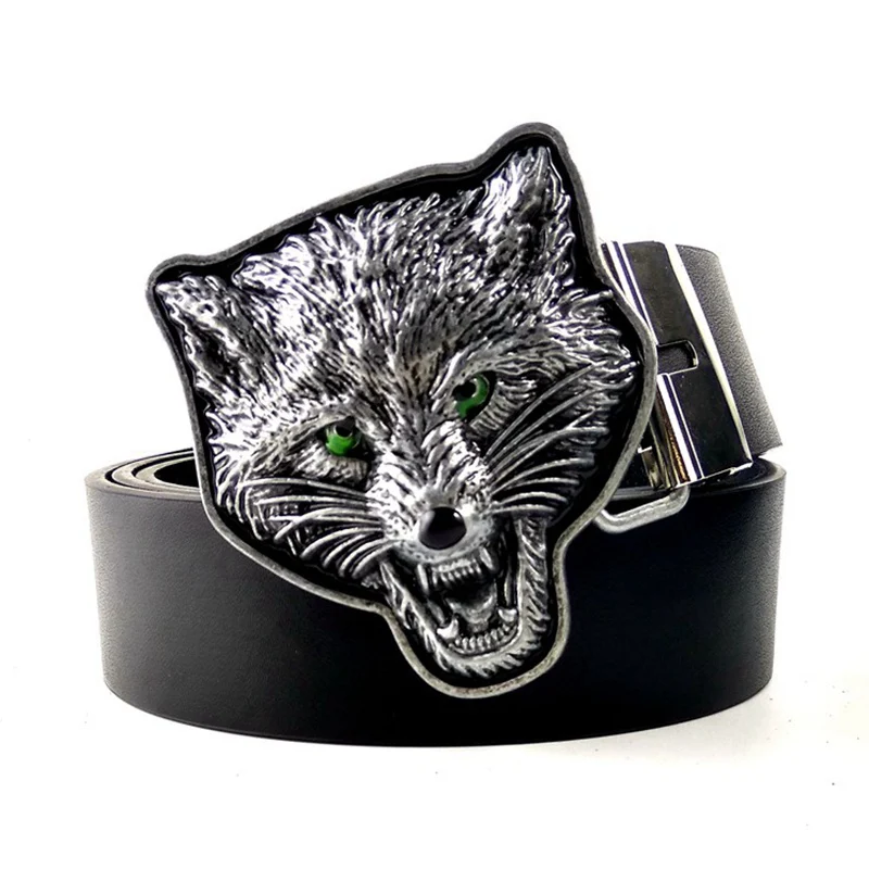 Black Casual Boy Man Belt for Waist with Green Eyes Howling Wolf Animal Metal Buckle Western Cowboy Accessories Cool Male Gifts
Black Casual Boy Man Belt for Waist with Green Eyes Howling Wolf Animal Metal Buckle Western Cowboy Accessories Cool Male Gifts