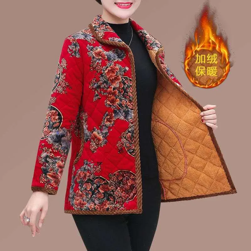 New Arrival Winter Women Loose Casual Long Sleeve Turn-down Collar Coat Warmth Thicken Single Breasted Print Cotton Coats B392
New Arrival Winter Women Loose Casual Long Sleeve Turn-down Collar Coat Warmth Thicken Single Breasted Print Cotton Coats B392