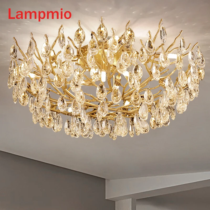 Golden Luxury LED Crystal Ceiling Chandelier Lighting For Living Room 600CM 800CM Gold Round Drop Dinning Lamp Bedroom Lustres
Golden Luxury LED Crystal Ceiling Chandelier Lighting For Living Room 600CM 800CM Gold Round Drop Dinning Lamp Bedroom Lustres