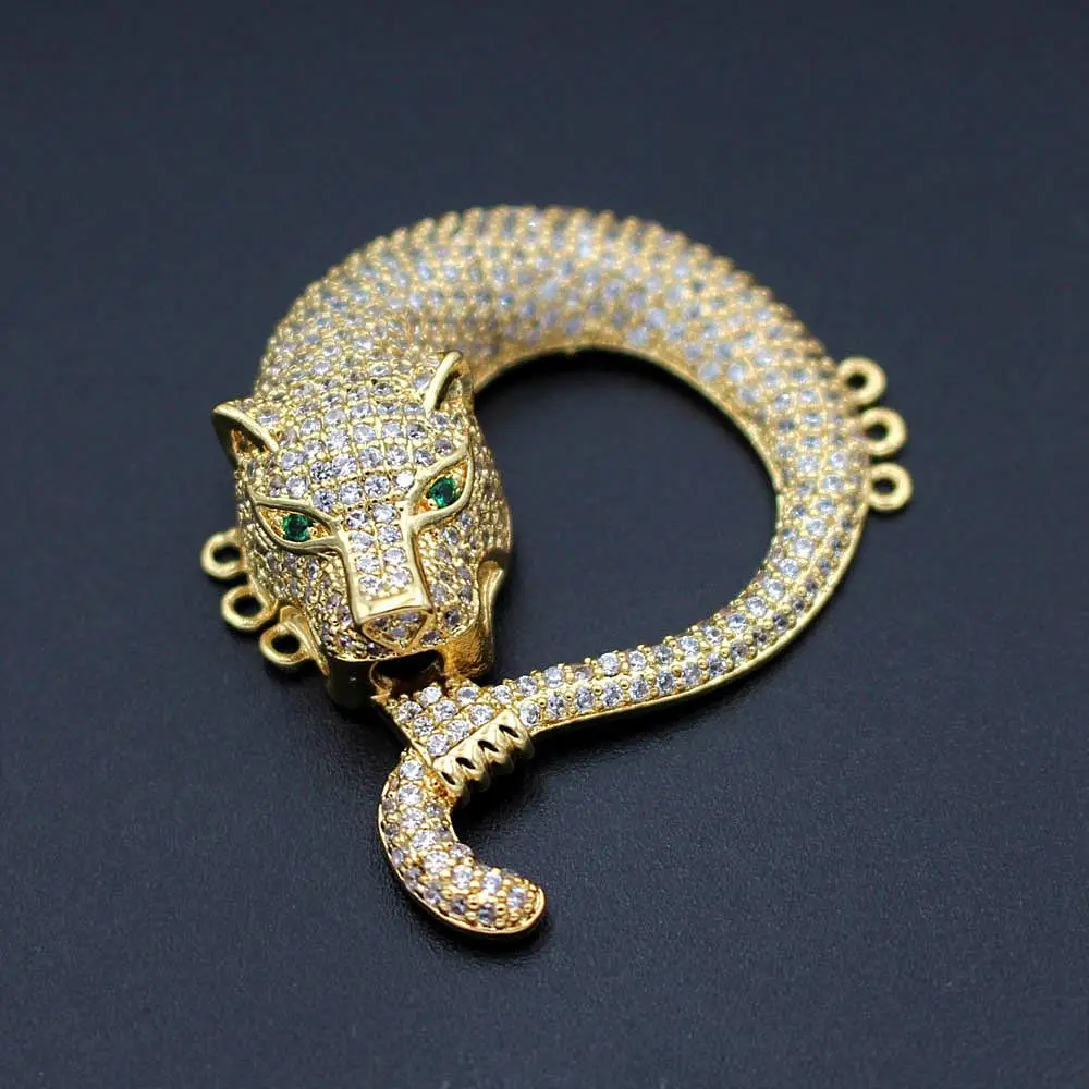 1pc DIY Jewelry Findings Micro Paved Zircon Leopard Head Clasps Connector For DIY Pearl Beaded Necklace Making
1pc DIY Jewelry Findings Micro Paved Zircon Leopard Head Clasps Connector For DIY Pearl Beaded Necklace Making