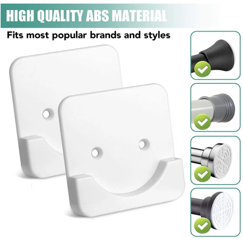 2pcs Shower Curtain Rod Mounting Bracket Wall Mounted Self-Adhesive Hooks Fixed Clip Rod Hanging Rack Home Bathroom Accessories
2pcs Shower Curtain Rod Mounting Bracket Wall Mounted Self-Adhesive Hooks Fixed Clip Rod Hanging Rack Home Bathroom Accessories