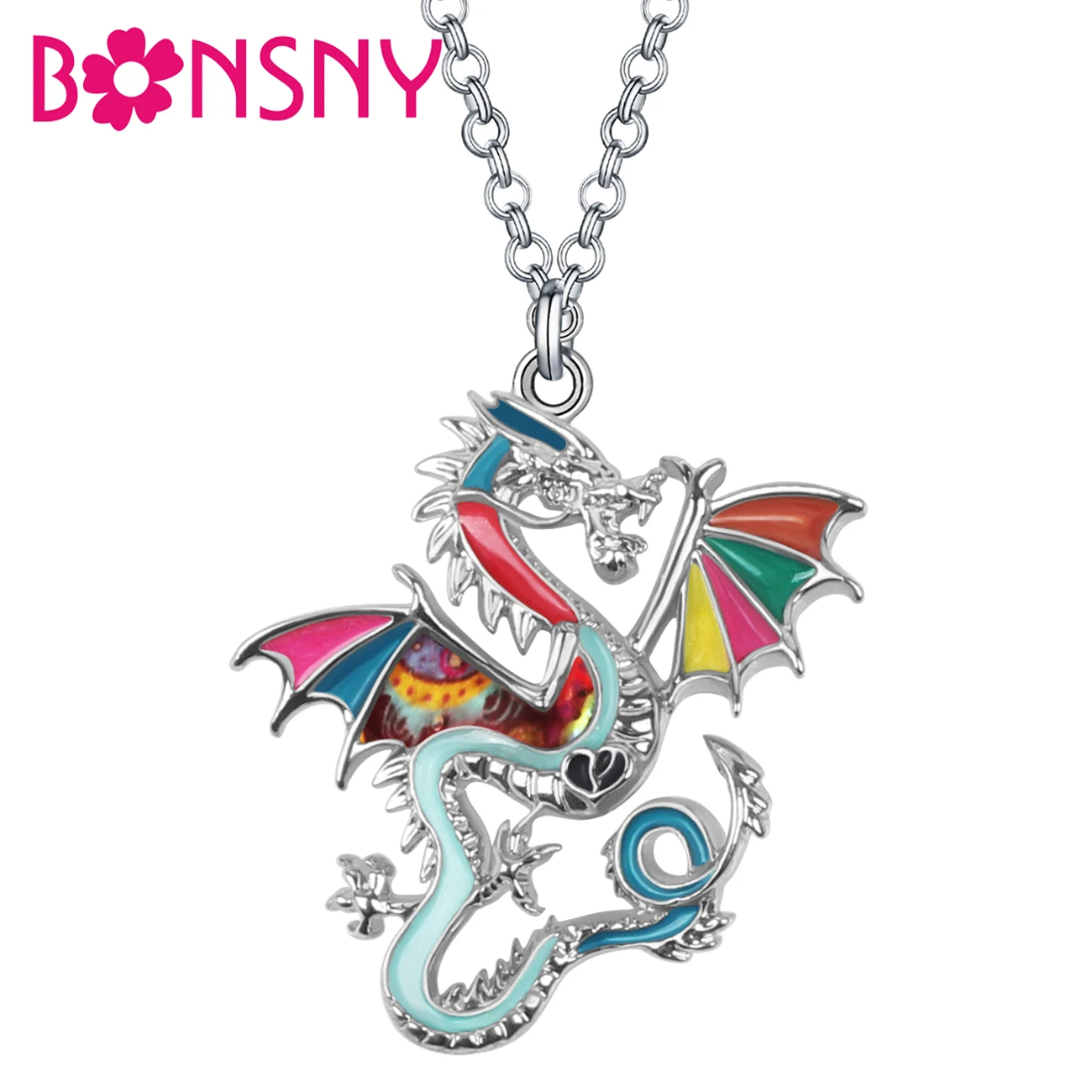 BONSNY Enamel Alloy Legend Chinese Long Blue Dragon Necklace Pendant Punk Chain Trendy Jewelry For Women Men Teens Charm Gifts
BONSNY Enamel Alloy Legend Chinese Long Blue Dragon Necklace Pendant Punk Chain Trendy Jewelry For Women Men Teens Charm Gifts
