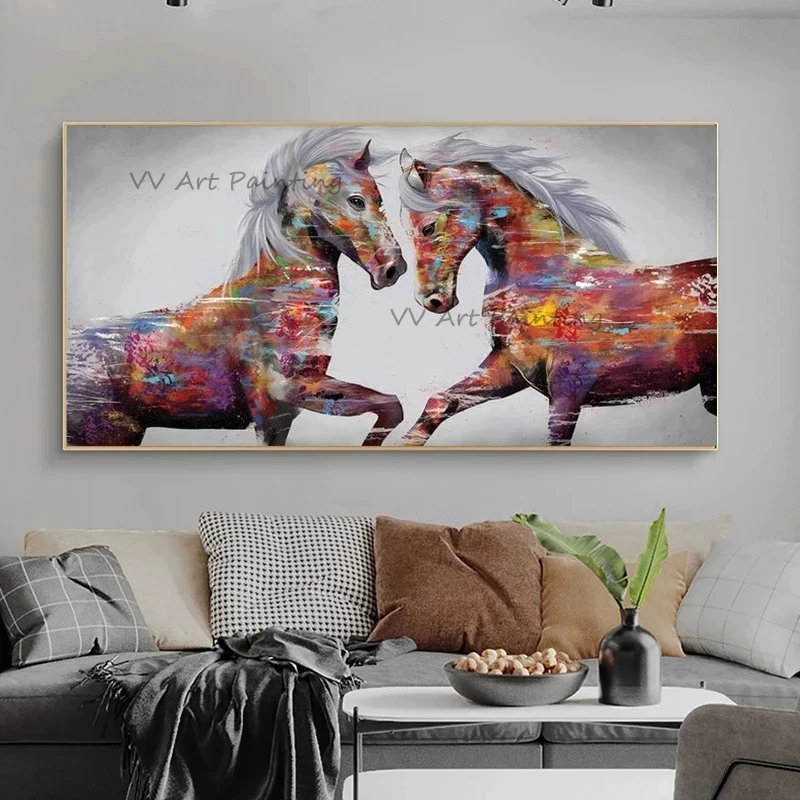 Hand Painted Abstract Horse Oil Painting On Canvas Animal Canvas Pictures Painting Flower Painting for Home Room Decor Running
Hand Painted Abstract Horse Oil Painting On Canvas Animal Canvas Pictures Painting Flower Painting for Home Room Decor Running