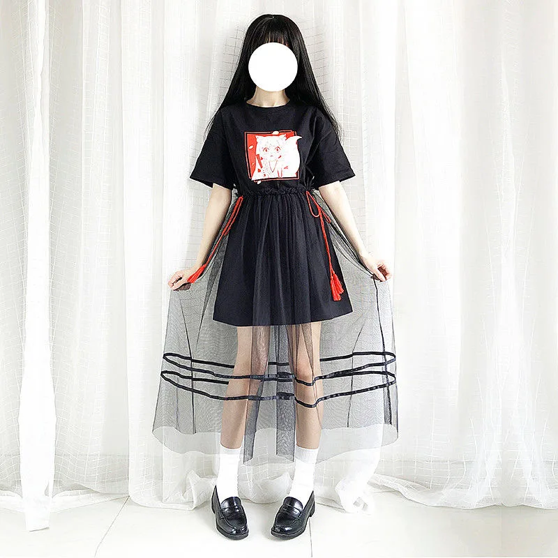 Lolita suit Summer autumn Women's clothing Anime kawaii Short sleeve Gauze Women Girls T-shirt harajuku Japanese Black Top skirt
Lolita suit Summer autumn Women's clothing Anime kawaii Short sleeve Gauze Women Girls T-shirt harajuku Japanese Black Top skirt